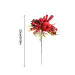 Künstliche Weihnachtsstiele,künstliche Kiefernspieße Zweige Weihnachten Blumenplektren und Sprays Urlaub Winter Blumenplektren für Girlande, Kranz, Weihnachtsdekoration (5pcs)