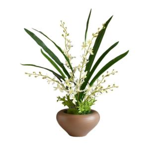 Kunstblumen Künstliche Orchideenblumen im Topf, Orchideenpflanzen, künstliche Pflanzen, realistische Orchideen für Heimdekoration, künstliche Blumenarrangements für jeden Anla