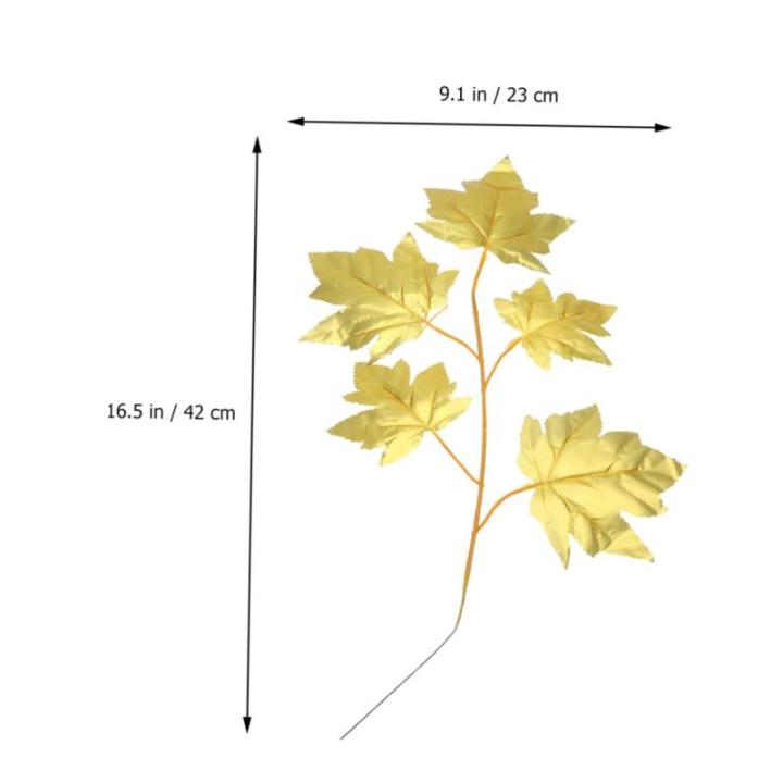 5St hochzeitsdeko weihnachtsbaumdeko gefälschte Herbstahornblattsträucher gemischte Beeren Golddekor Ahornblätter Bastelmaterial Künstliche Blätter Hilfsmaterial