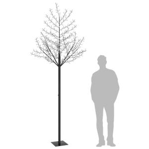 LED Weihnachtsbaum Lichterbaum Weihnachten Christbaum für Außenbereich geeignet 600 LEDs Blaues Licht Kirschblüten 300 cm