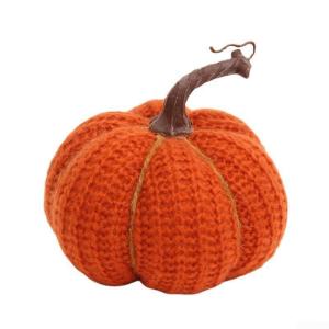 Vibrants Strickstoff Kürbis Ornament, perfekte Halloween-Ernte, Festival, Erntedankfest, Dekoration, erhältlich in verschiedenen Größen (1 klein)