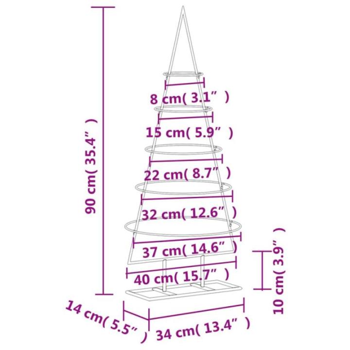 Kerstboom, metaal, dennenboom, kerstboom, decoratieve boom, metalen boom, kerstdecoratie, zwart, 90 cm