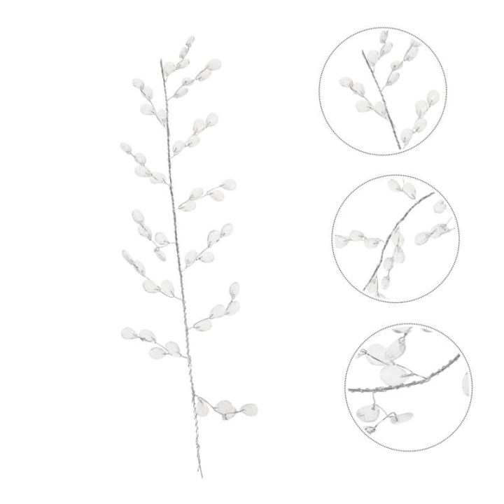 8 Stück Acryl Künstliche Blumenhandwerk Perlen Acryl Zweig Blütenknospen Zweig Hochzeit Party Heimdekoration Künstliche Ranke