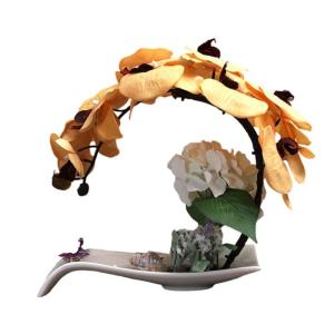 Kunstblumen Künstliche Phalaenopsis-Blumen-Arrangement, künstliche Blumen, Seiden-Orchideen-Blume, für Zuhause, Büro, Dekoration, Party, Hochzeit für jeden Anlass