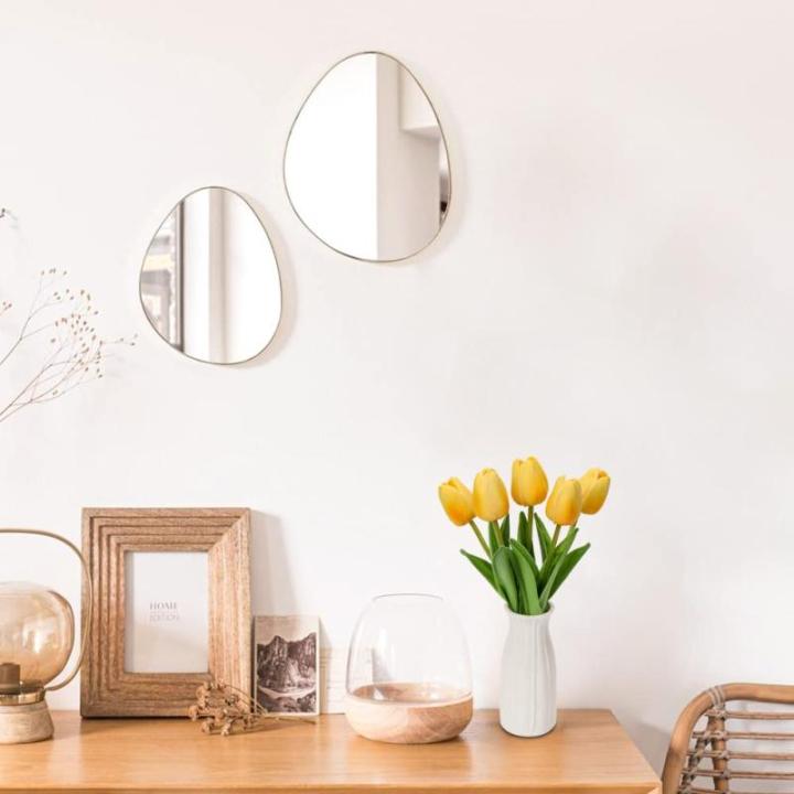 Kunstbloemen kunsttulpen bloemen als echte echte tulpen, hoogte 30 cm, met vaas van keramiek, decoratieve kunstplant (geel)