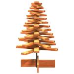 Kerstboom, dennenboom hout om te versieren, kerstboom houten boom DIY kerstdecoratie decoratieve boom kerstdecoratie, wasbruin 80 cm massief hout grenen