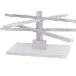 Decoratieve kerstboom HWC-H77, 3D-kerstboom, kerstdecoratie, shabby look, dennenhout, verstelbaar, 130 x 82 x 82 cm, wit