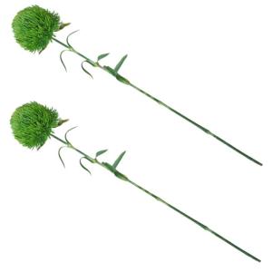 2St Grünpflanzen pflücken Kunstpflanzen Künstliche Topiary-Kugelpflanze Formschnittkugel für den Garten zimmerpflanzen Zweige für Vase künstliche grüne Blätter Weich-PVC Gr