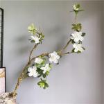 Kunstbloem tak gemakkelijk vorm kunstmatige bloem tape imitatie blad zijde geschikt voor huis bruiloft decoratie (A,90cm)