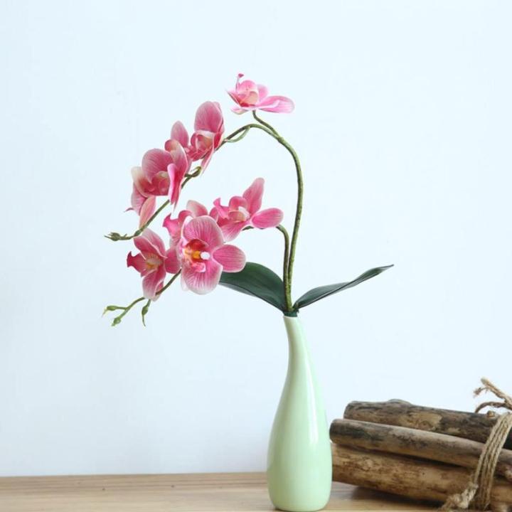 Kunstblumen Künstliche Blume mit Vase, Vivid Orchid Flowers Arrangement Phalaenopsis Flowers, Orchid Flowers Ornaments, Decor für jeden Anlass