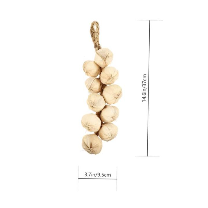 2 Sätze 2 Sets Simulierte Knoblauchspieße Zum Aufhängen Von Knoblauch Roam Knoblauch Girlande Realistische Knoblauch Ornamente Garten Gemüse Dekorationen Zum 2 Stück * 2