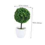 6 stuks potplant kunstplant kunstplanten kunstplanten voor gebruik binnenshuis mini-kunstplanten bal simulatie bonsai kersenbal van kunststof groen