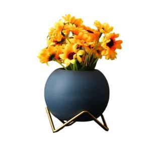 Kunstblumen Künstliche Mini-Topfblumenpflanze, für drinnen und draußen, Zuhause, Küche, Büro, künstliche kleine Blume, Keramik-Blumentopf für jeden Anlass