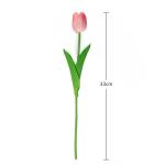 20 stuks PU Real Touch Latex Kunstmatige tulpen neptulpen bloemen boeketten bloemenarrangement voor huis kamer bruiloftsboeket middenstuk, roze