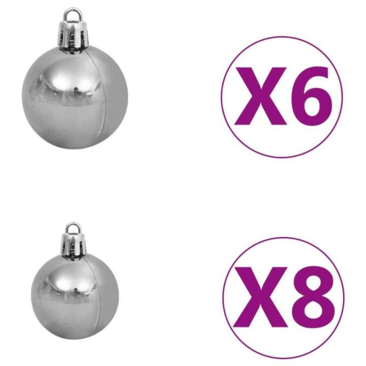 Künstlicher Weihnachtsbaum mit Beleuchtung & Kugeln mit LED Beleuchtung 150 cm Grün