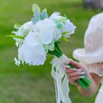 Romantischer Hochzeitsstrauß aus Seide mit Rosen, Brautstrauß, Brautjungfer, Blumen
