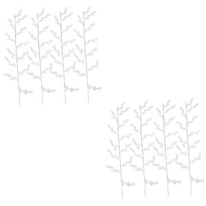 8 Stück Kristallperlen Blumen Hochzeit Pflanzen Perlen Blumenzweig Blumen Bastelperlen Acryl Blumenzweig Künstliche Blumenzweige Heimdekoration Hochzeit Blumen
