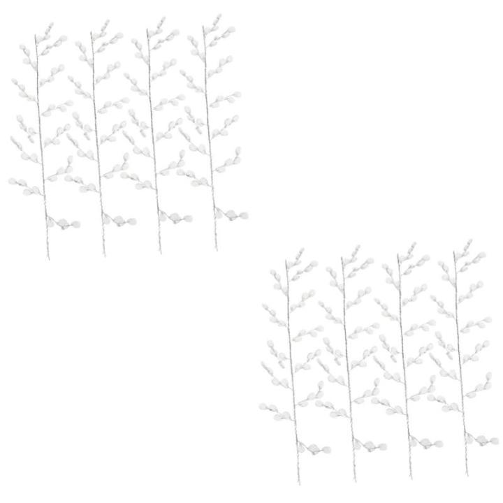 8 Stück Kristallperlen Blumen Hochzeit Pflanzen Perlen Blumenzweig Blumen Bastelperlen Acryl Blumenzweig Künstliche Blumenzweige Heimdekoration Hochzeit Blumen