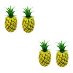 2 Sätze Lebensechte Fruchtdekoration Künstliche Früchte Plastikobst Tischdeko Esstisch Künstliches para Prop-Modell Früchte Foto Requisiten Nachahmung Ananas-Modell 2 Stück *