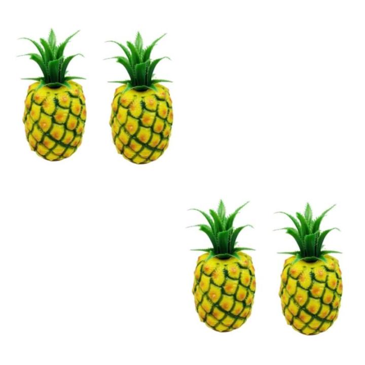 2 Sätze Lebensechte Fruchtdekoration Künstliche Früchte Plastikobst Tischdeko Esstisch Künstliches para Prop-Modell Früchte Foto Requisiten Nachahmung Ananas-Modell 2 Stück *