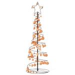 Weihnachtsbaum Kegelform mit Kugeln 100 LEDs Warmweiß 150 cm
