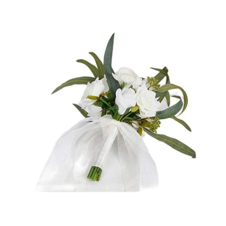 Hochzeitssträuße für die Braut, Brautjungfer, Handsträuße, künstliche Blumen zum Werfen, Zeremonie, Jahrestag, Brautparty-Dekorationen