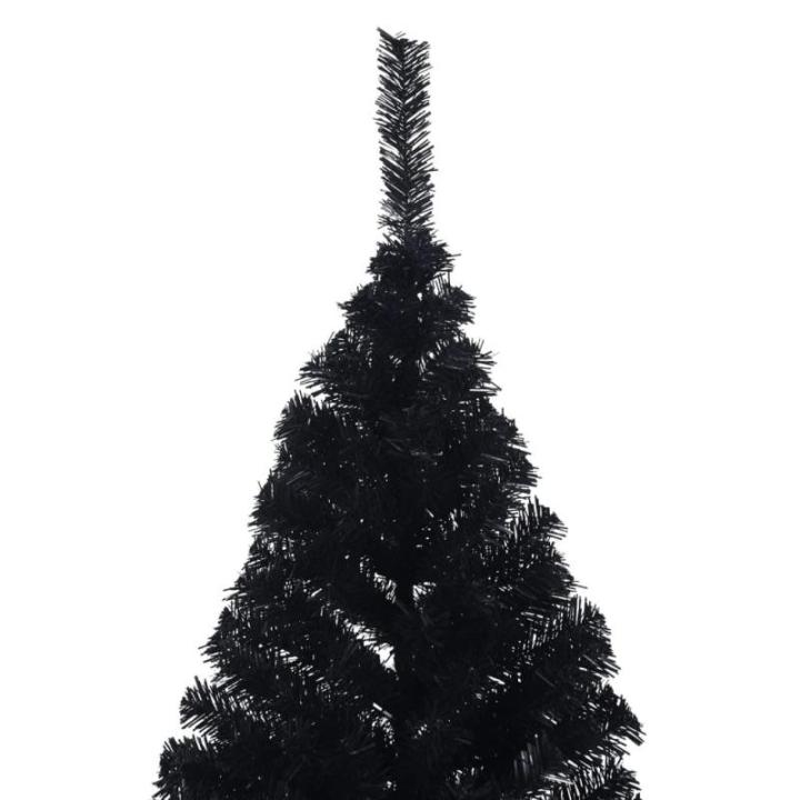 Fairy Tree Weihnachtsbaum,Christmas Trees,Künstlicher Halb-Weihnachtsbaum mit Ständer Schwarz 210 cm PVCGeeignet für Patio, Schlafzimmer, Wohnzimmer, Weihnachten