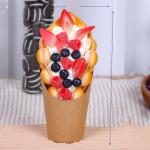 2 Stück Simulation Ei Waffel Modell Display Probe Dessert Fake Bubble Waffel Essen-Blaubeere