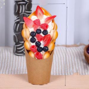 2 Stück Simulation Ei Waffel Modell Display Probe Dessert Fake Bubble Waffel Essen-Blaubeere