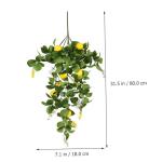 2St Simulation Zitronenrattan künstliche Fruchtzweige künstlicher Zitronenbaumstamm Künstliche Zitronenpflanze Dekorative Zitronenpflanze Anlage künstliche Blumen gefälschte Z
