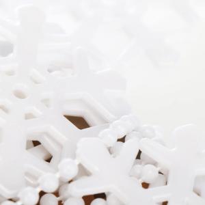 slinger met sneeuwvlokken - Kerstslinger - Sneeuwvlokslinger voor een kerstdecoratie - Kerstdecoratie voor kerstboom - 250 cm (Set01 - wit/sneeuwvlokken)