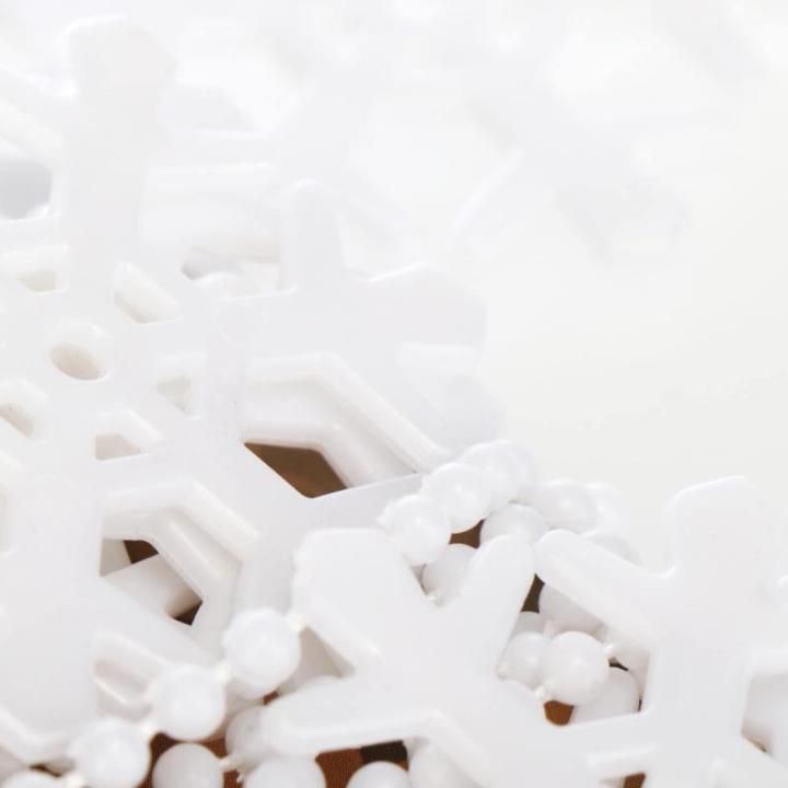 slinger met sneeuwvlokken - decoratieve slinger voor Kerstmis - sneeuwvlokslinger - kerstslinger voor kerstboomversieringen - 160 cm (Set4-1 stuk zilverkleurig)