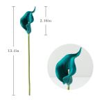20 stuks kunstmatig calla lelie bruid bloem latex echte aanraking familie decoratie party bruiloft hotel decoratie boeket (groenblauw)
