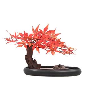 Künstlicher Bonsai-Baum Künstlicher Bonsai-Ahornbaum, 34,9 cm, künstliche Topfpflanze, Schreibtisch-Display, gefälschte Baum-Topf-Ornamente, Bonsai-Pflanze for Zuhause, Büro, 
