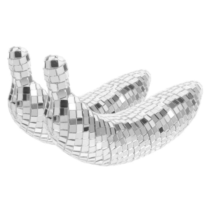10 STK Disco-Banane Reflektierendes Disco-Ornament Bühnenbeleuchtungskugel Hängende Discokugel Reflektierende Discokugel Bananenverzierung Gefälschte Banane Home Obstfigur Schau