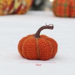 Vibrants Strickstoff Kürbis Ornament, perfekte Halloween-Ernte, Festival, Erntedankfest, Dekoration, erhältlich in verschiedenen Größen (1 klein)