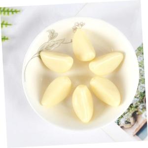 5 Sätze 5 Sets Künstlicher Knoblauch Gefälschtes Gemüse Gemüse Display Requisiten Küchendekoration Knoblauchflocken Modell Simulation Knoblauchflocken Dekor 12 Stück * 5