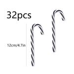 32 stuks kerstsnoepstok hangende ornamenten plastic gedraaide kruk ornamenten kerstboomdecoratie voor kerstfeestbenodigdheden kerstambachten binnen buiten decor (12 geen gaten zwar