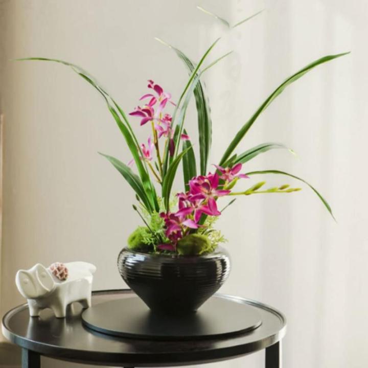 Kunstblumen Künstliche Orchideenblumen im Topf, Orchideenpflanzen, künstliche Pflanzen, realistische Orchideen für Heimdekoration, künstliche Blumenarrangements für jeden Anla