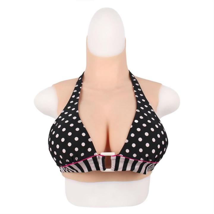 Brustprothese Silikon Gefüllt C Cup Realistische Haut Naturgetreue Fake Breasts Gefüllt mit Silikon für Crossdresser Transgender Cosplay Drag Queen 1 Elfenbein