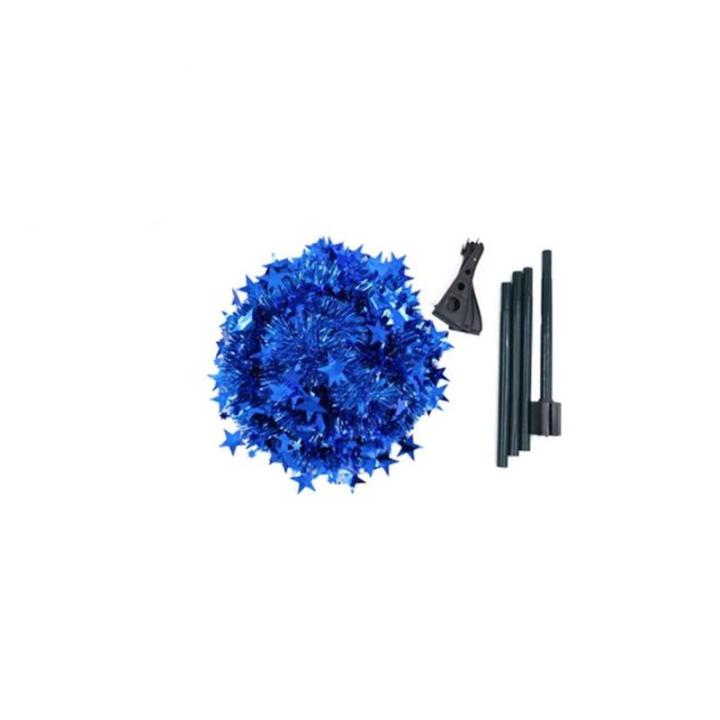 Kuaizi Weihnachtsbaum Ornament einziehbare Weihnachten Liefert Wolle Top Christmas Tree Folding Weihnachtsdekor Fit for Home Party Jingxin(1.5M,Blu)