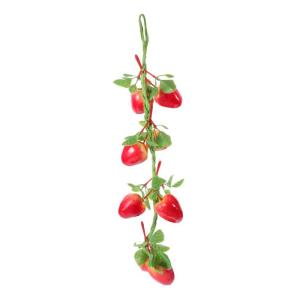 Simulierte Erdbeeren Obst Künstliche Erdbeeren Rankensimulation Künstliche Erdbeeren Künstliche Lebensechte Erdbeeren Heimdekoration Lebendige Gefälschte Erdbeeren
