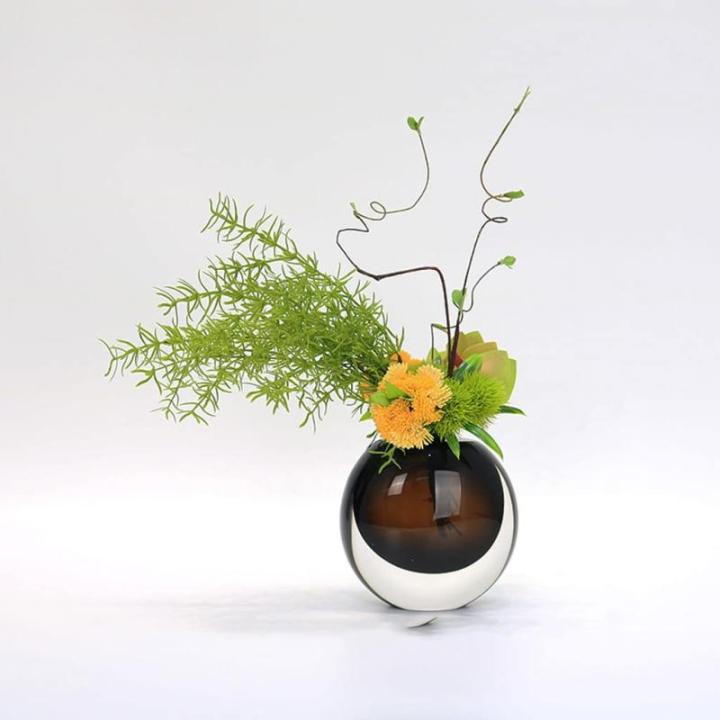 Kunstblumen Kleine künstliche Blumen in Vase, grüne Pflanze, Glasblumenarrangement, für Tischdekoration im Home Office für jeden Anlass