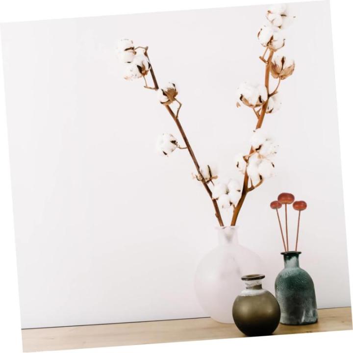 2 Sätze Dekorative Pilze Bauernbaumwollstämme Blumendeko Selber Machen Künstliche Blüten Artificial Blumendekor Aus Holz Lieferungen Für Blumenarrangements Brown 3 Stück * 2