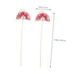 2St Blumenstab Blumenpflücker 2022 Cupcake-Picks künstliche Blumenstiele DIY-Fan-Pick würfelunterlage einhelll Kollege Blumenstrauß-Stick DIY blumenarrangements Picks Plastik 