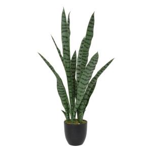 Atmosphera - Kunstpflanze sansevieria Toby Pot schwarz h90cm