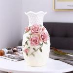 Dekorative Dekoration für Zuhause: Blumenarrangements im chinesischen Stil, getrocknete Blumen, TV-Schrankdekoration, Kunsthandwerk, Keramik (Hellgelb, XL)