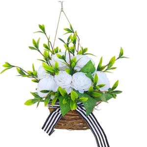 Frühling Pfingstrose Blume Korb Kranz Simulierte Blumen Korb Tür Behänge