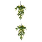 2 Stück Simulation Zitronen Rattan Party Dekorationszubehör Zitronenpicks Zitronenzweige Zur Dekoration Künstliche Zweige Foto Girlande Künstlicher Blumenstrauß Künstliche