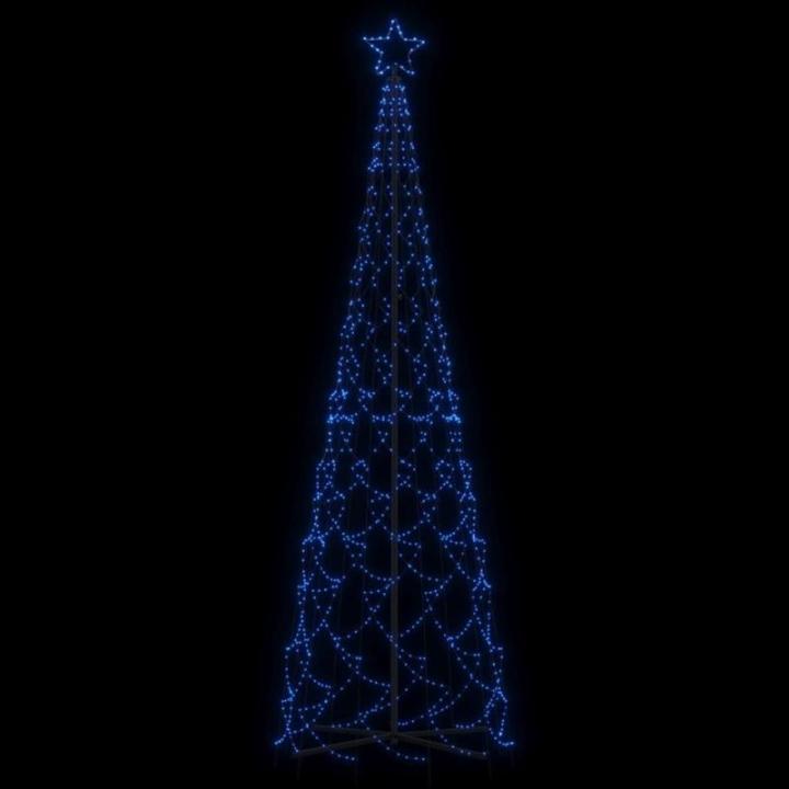 Mobili Weihnachtsbaum mit blauem Kegel, 500 LEDs, 100 x 300 cm, Weihnachtsdekoration, Weihnachtsbaum, künstlicher Weihnachtsbaum, dünner Ständer